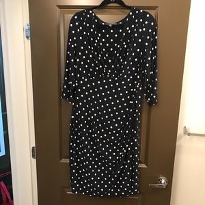 Navy and white polka dot Ralph Lauren dress